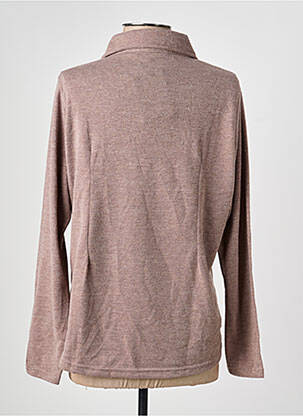 Veste casual col chemisier marron I.ODENA femme