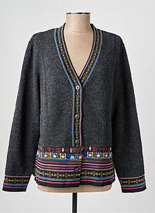 Gilet manches longues stretch gris PAUPORTÉ femme