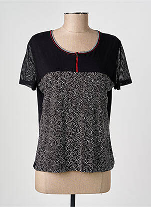 Top stretch manches courtes noir PAUPORTÉ femme