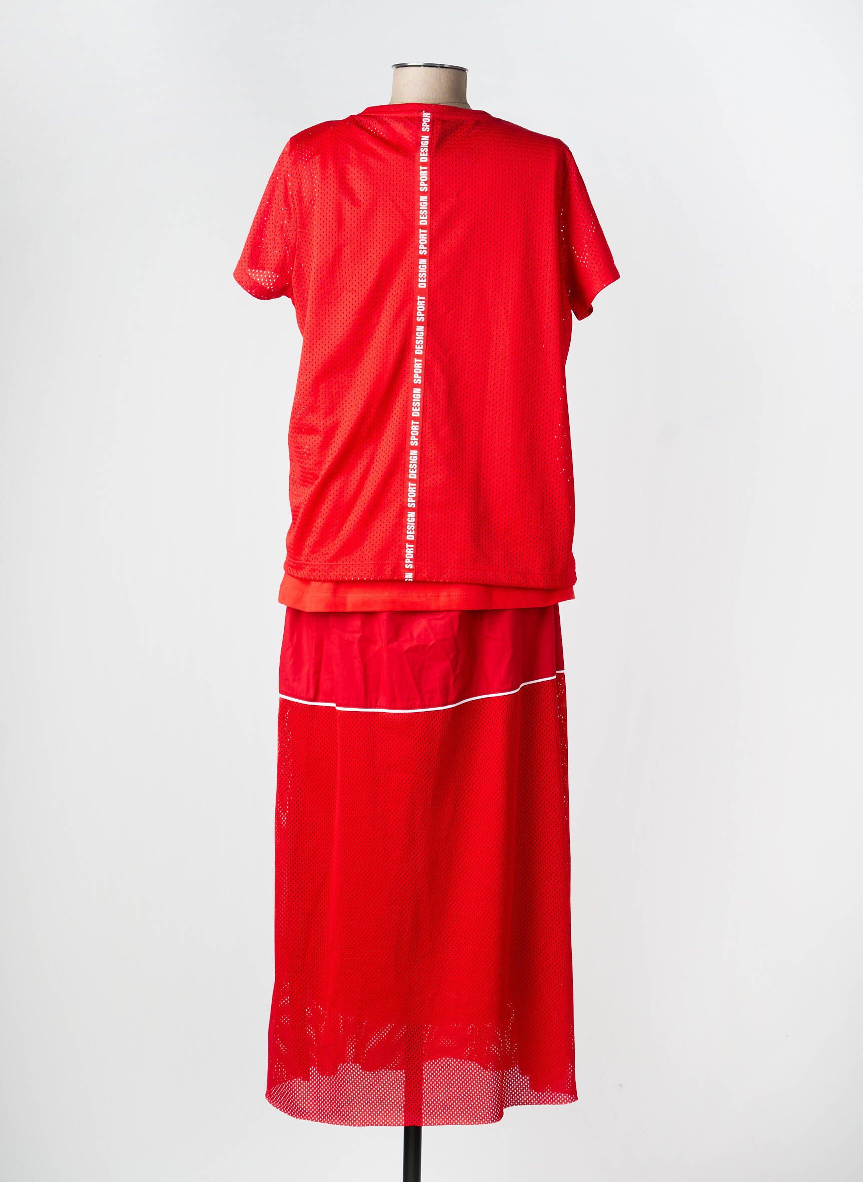 Ensemble jupe coupe cintrée rouge TUZZI femme