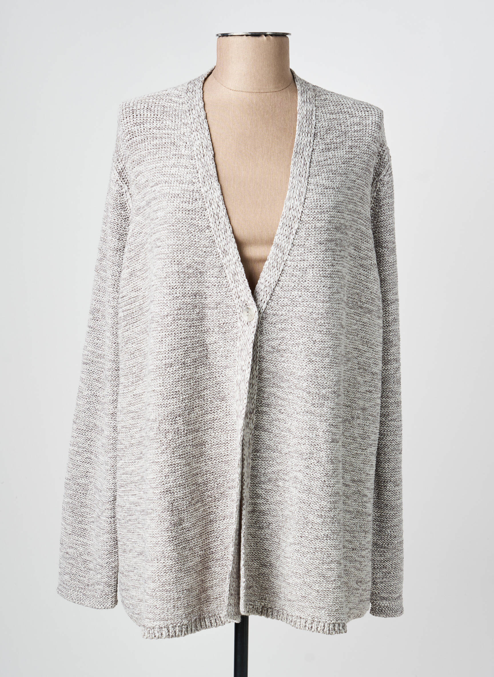Gilet manches longues stretch gris OLSEN femme