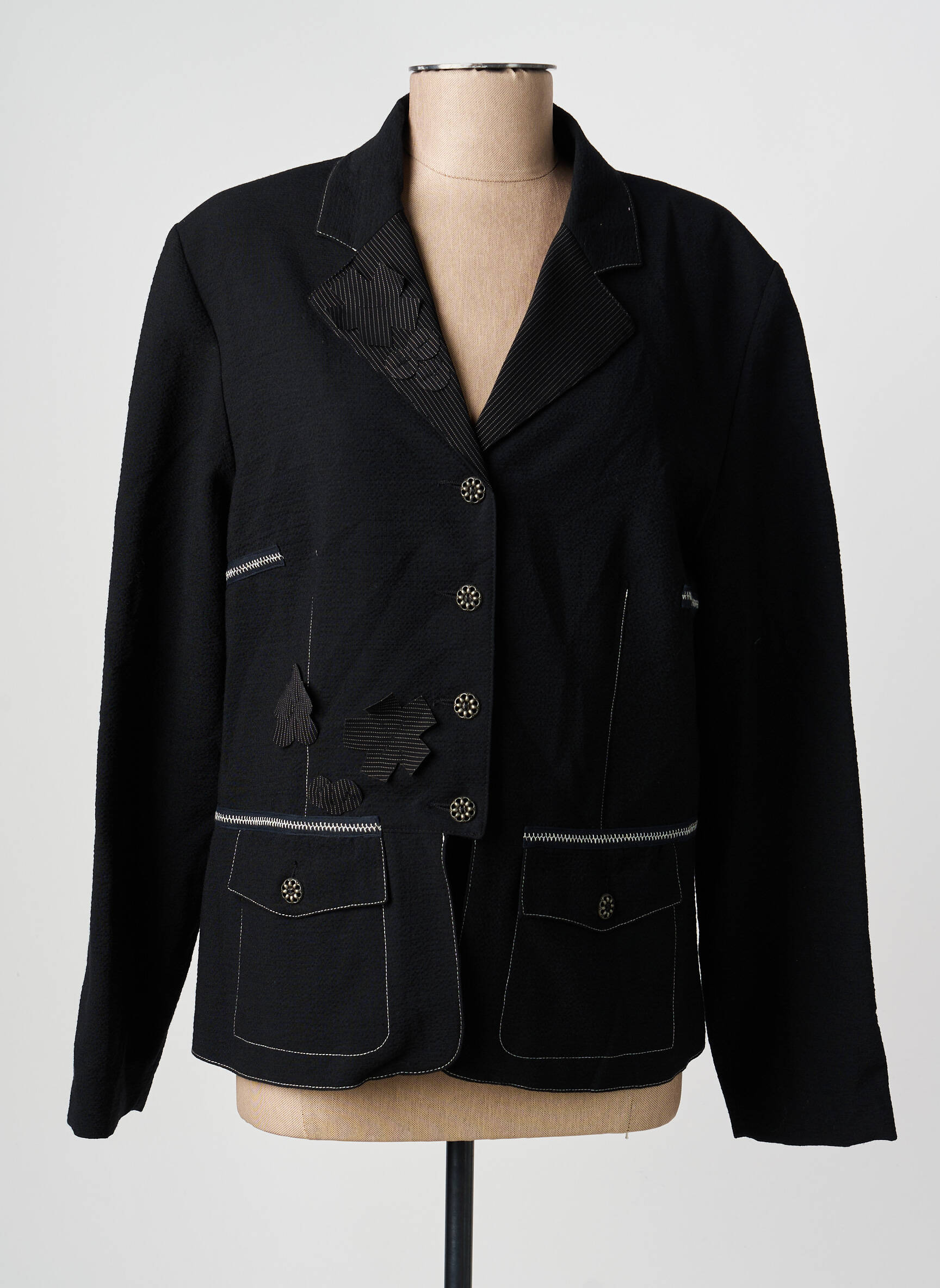 Blazer poches noir PAUSE CAFE femme