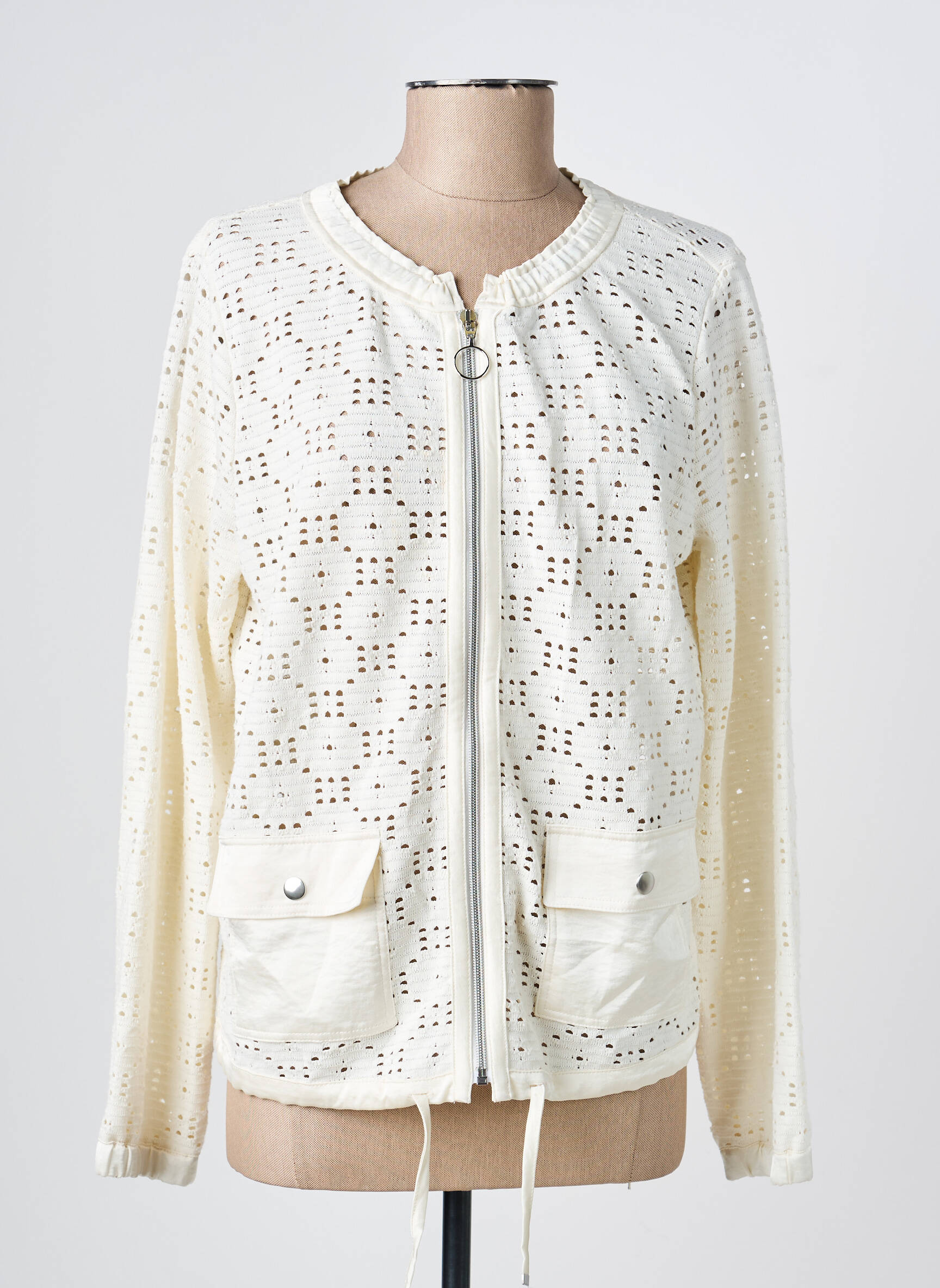 Veste casual col rond beige RABE femme
