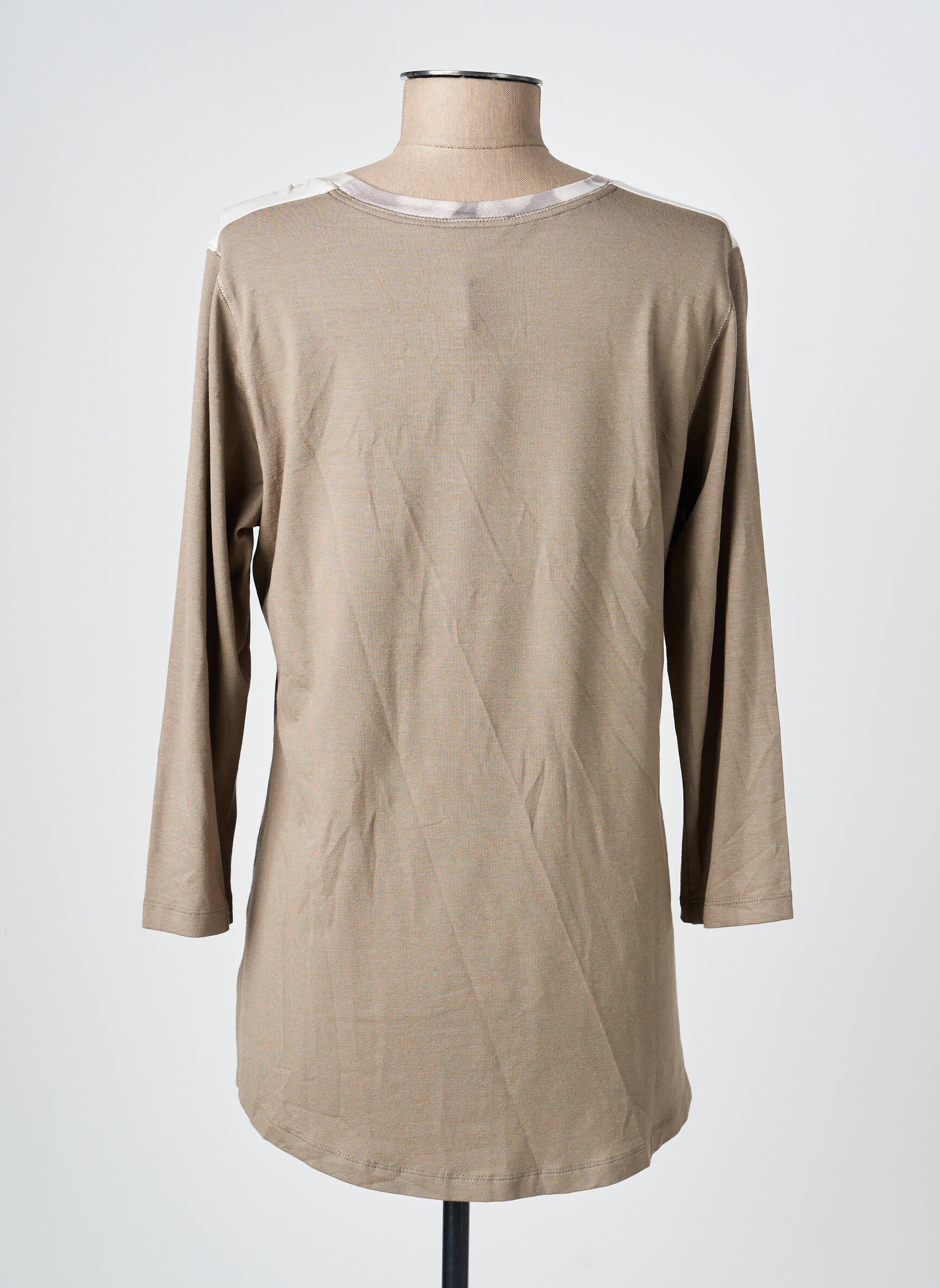 Top tissage jersey manches longues beige THOMAS RABE femme