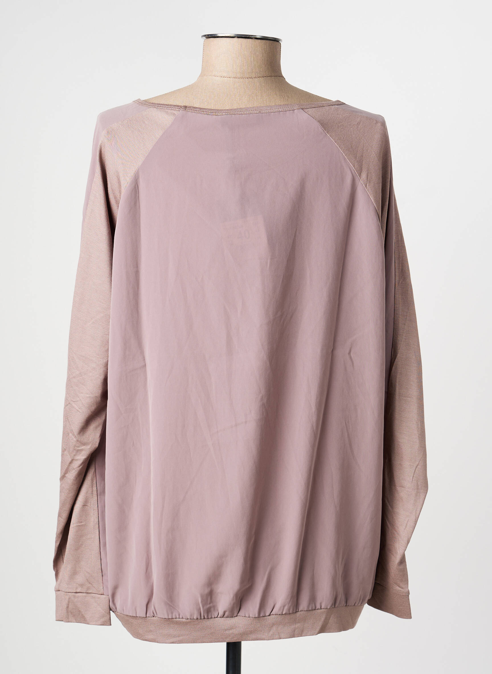 Top imprimé fantaisie manches longues marron THOMAS RABE femme