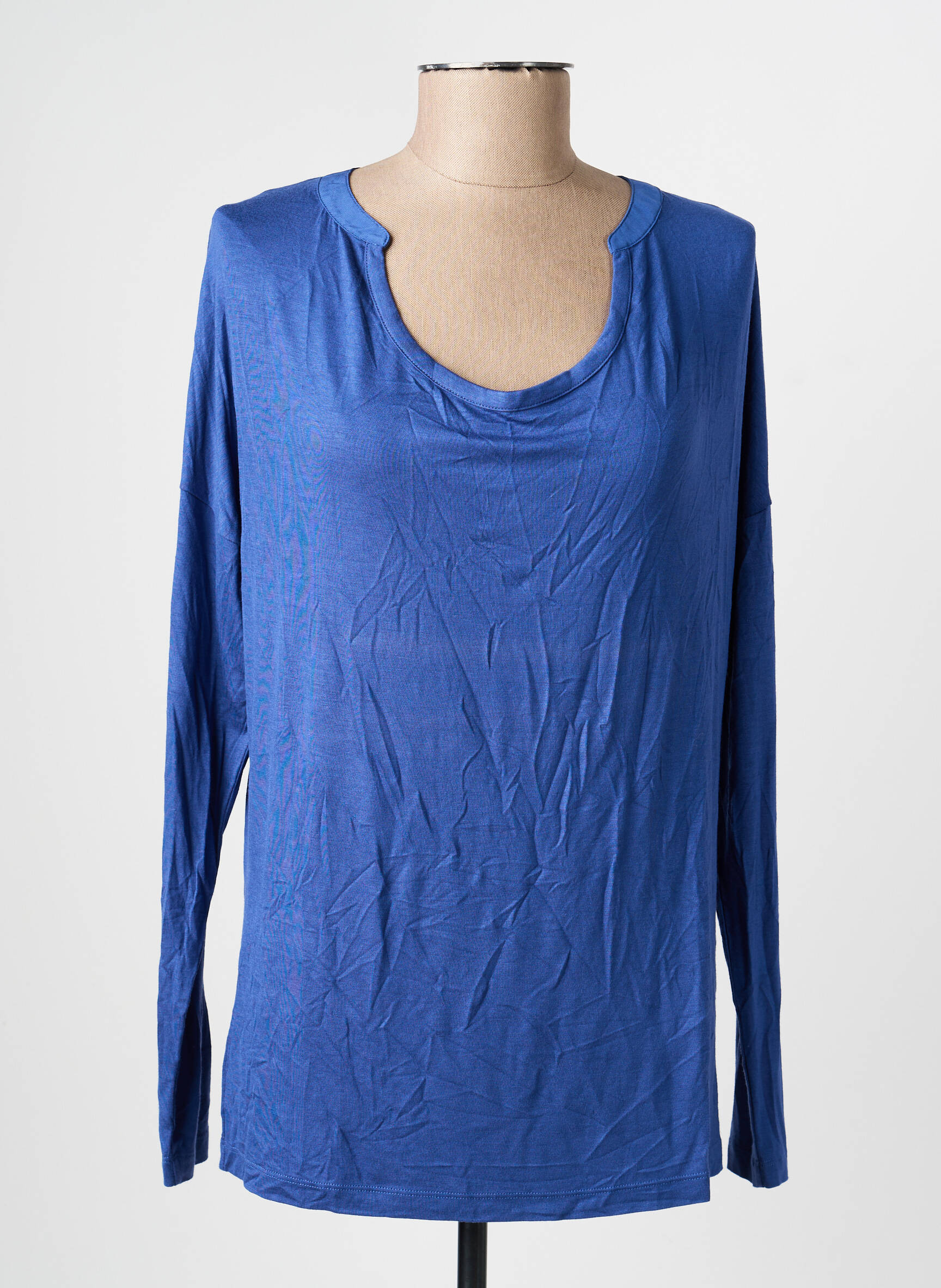 Top stretch manches longues bleu OLSEN femme