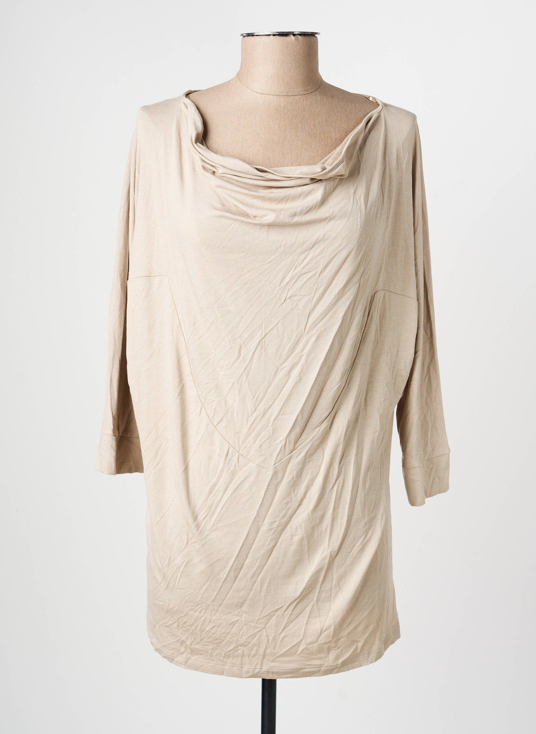 Top stretch manches longues beige OLSEN femme