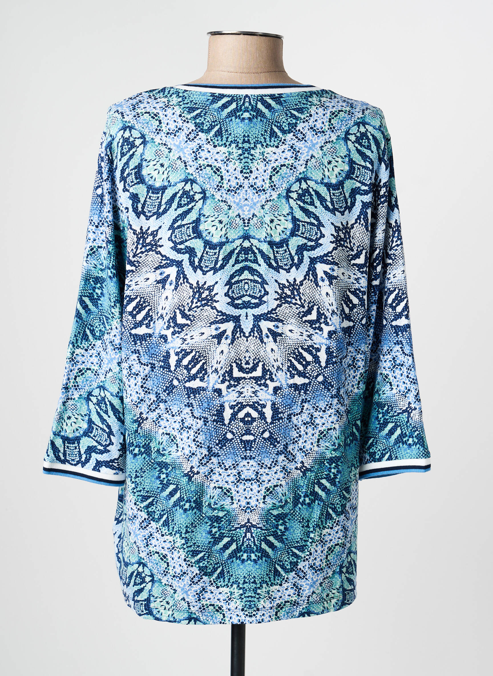 Top stretch manches longues bleu OLSEN femme