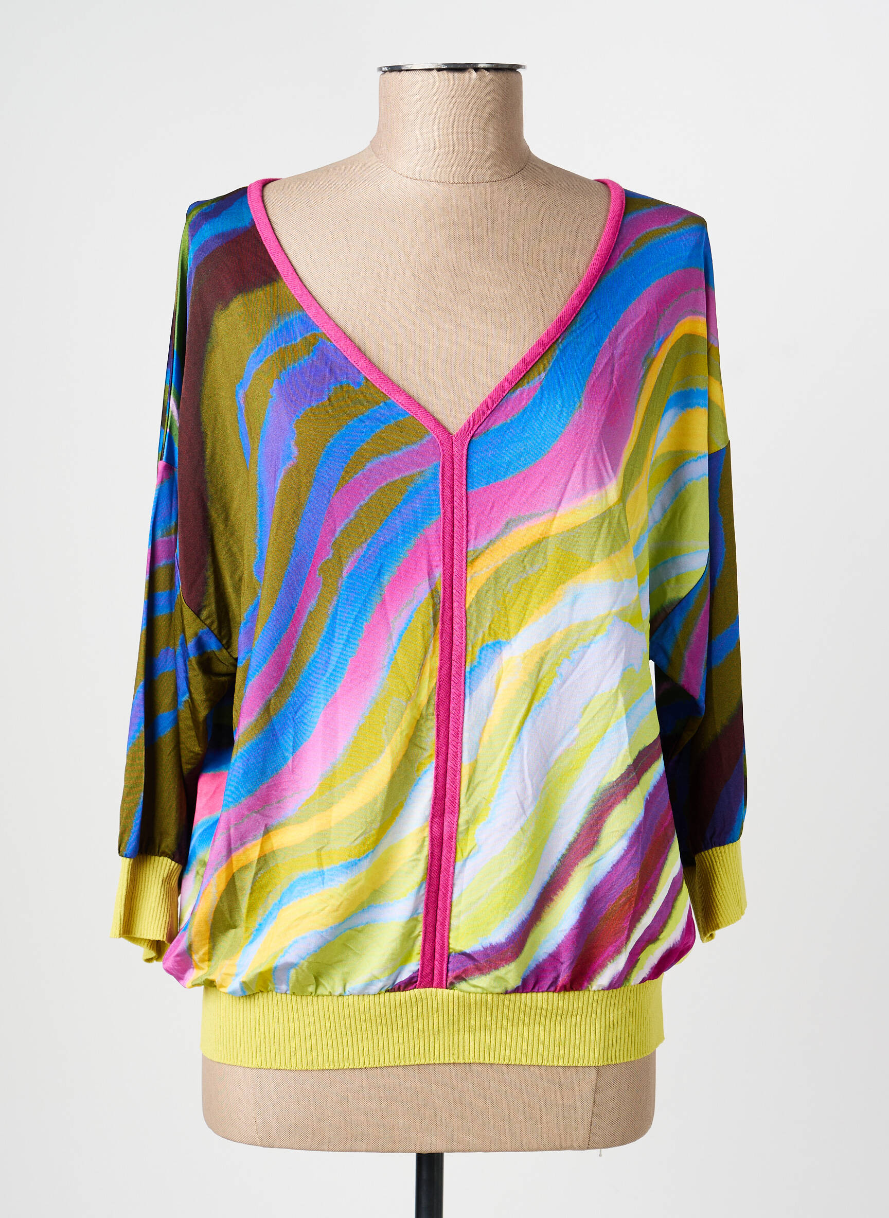 Top stretch manches longues vert ALDO MARTIN'S femme