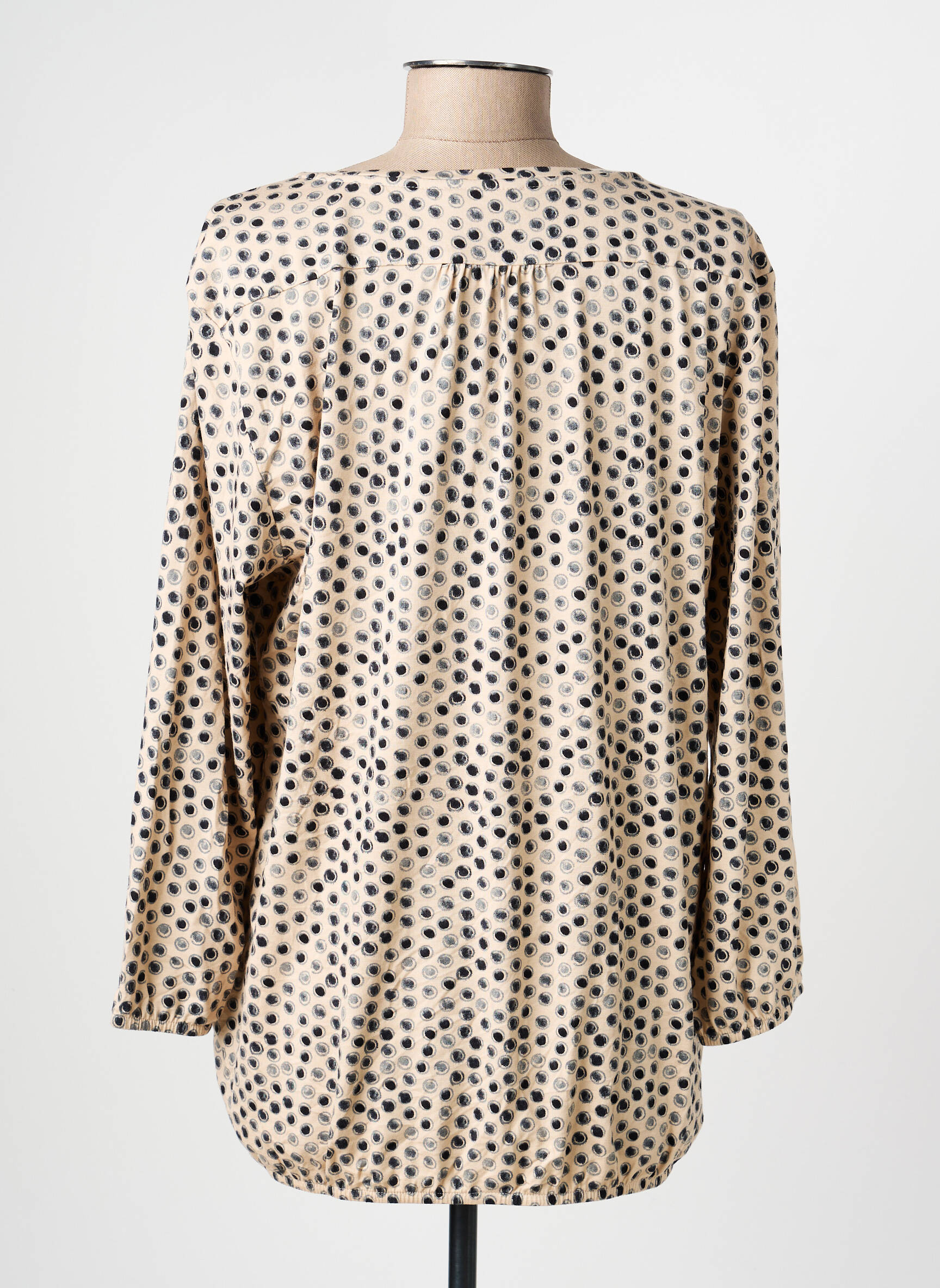 Blouse imprimé fantaisie manches longues beige THOMAS RABE femme