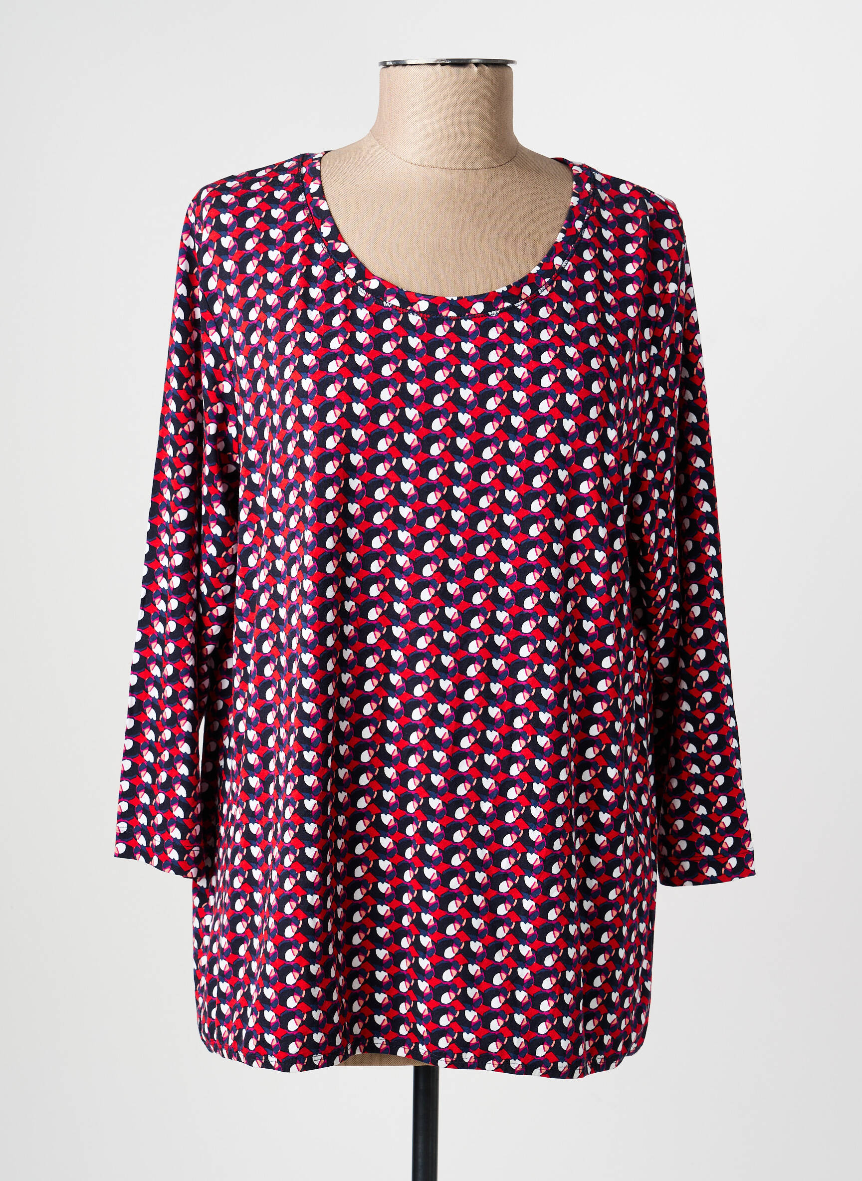 Top stretch manches longues rouge RABE femme
