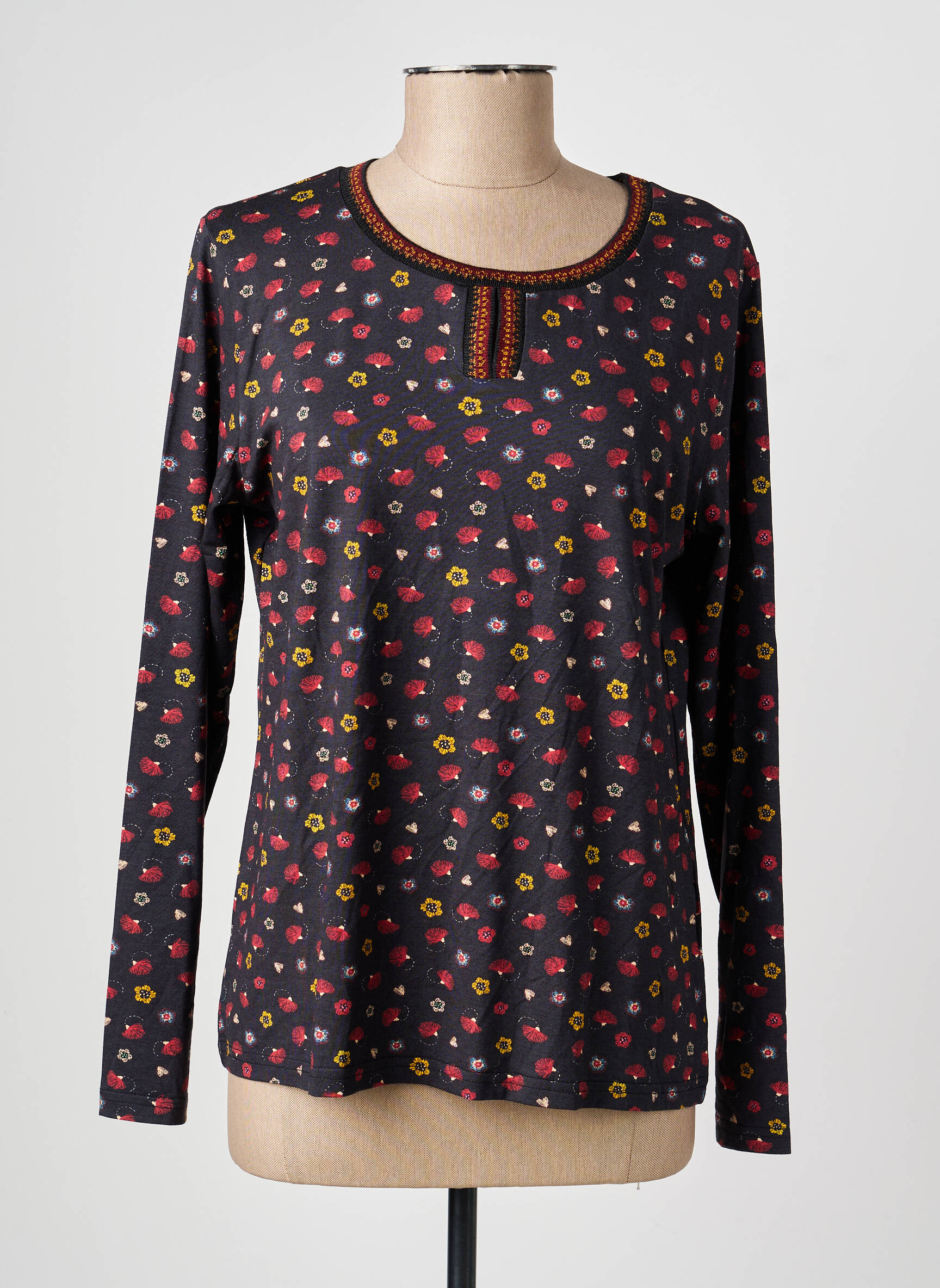 Top stretch manches longues noir TELMAIL femme