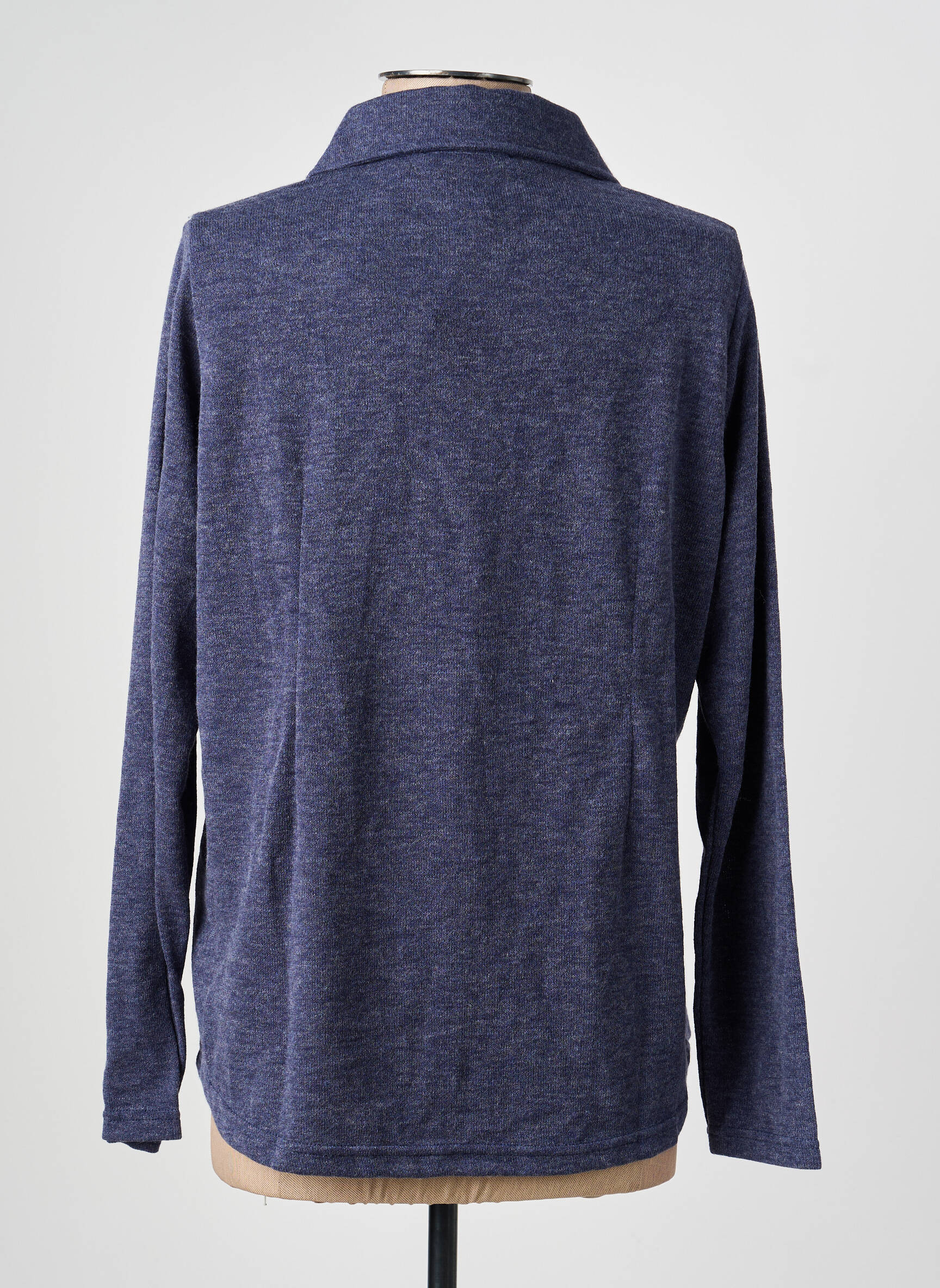 Chemisier coupe cintrée manches longues bleu I.ODENA femme