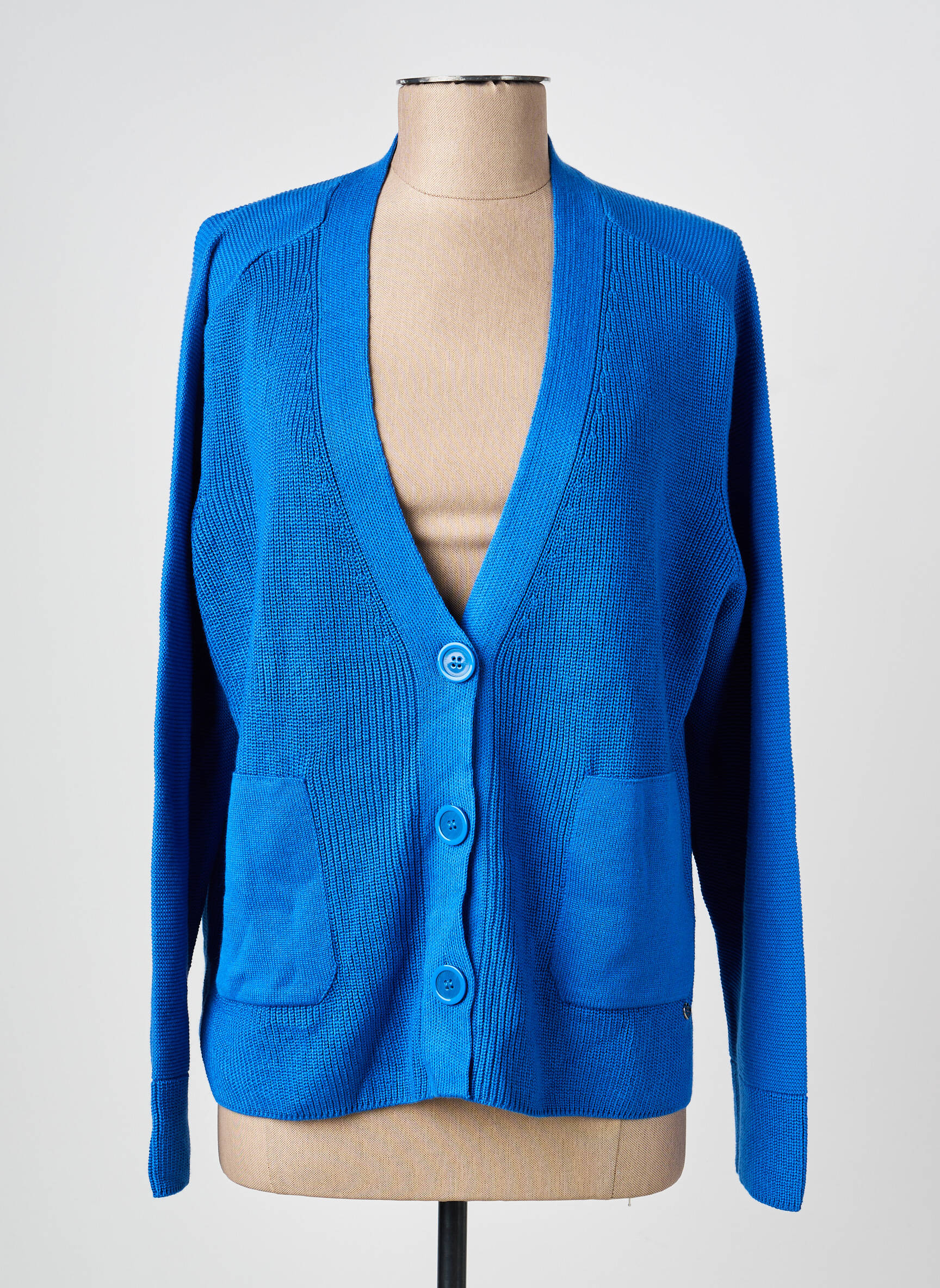 Gilet manches longues stretch bleu RABE femme