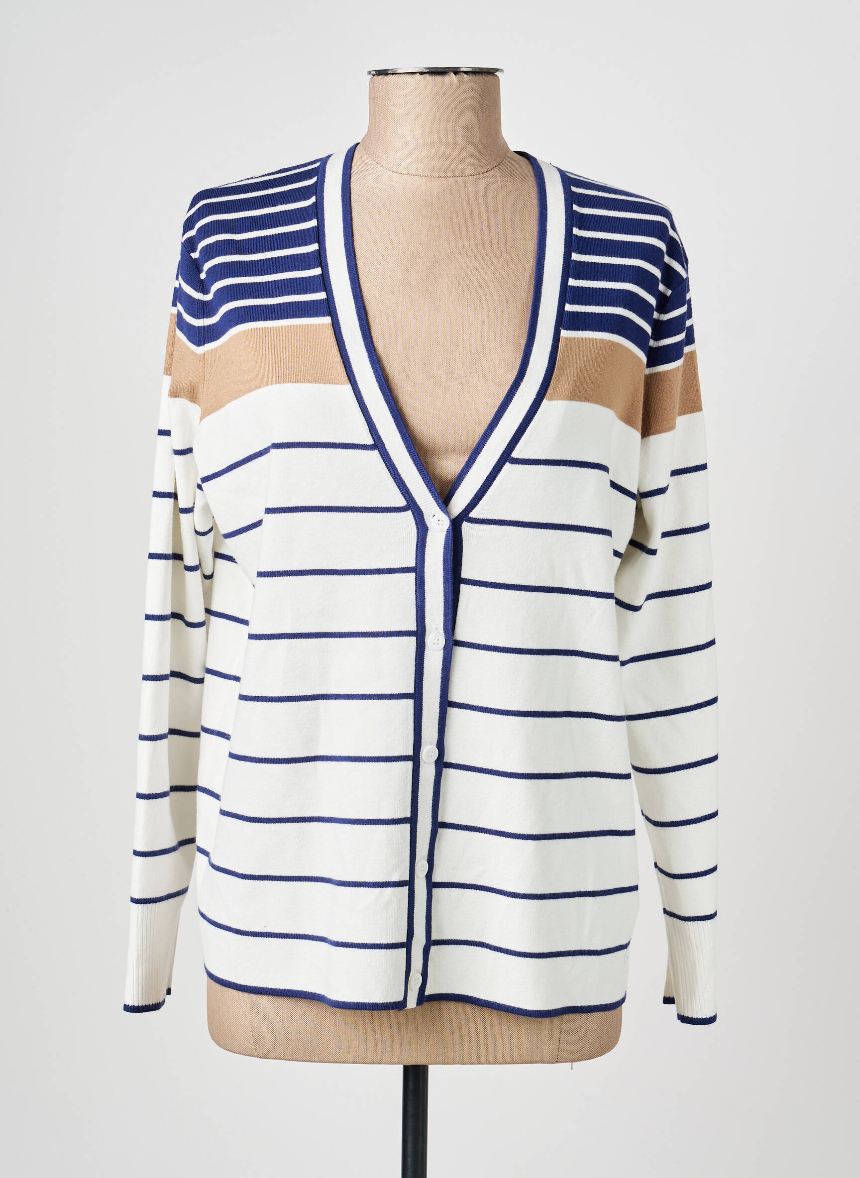 Gilet manches longues stretch blanc OLSEN femme