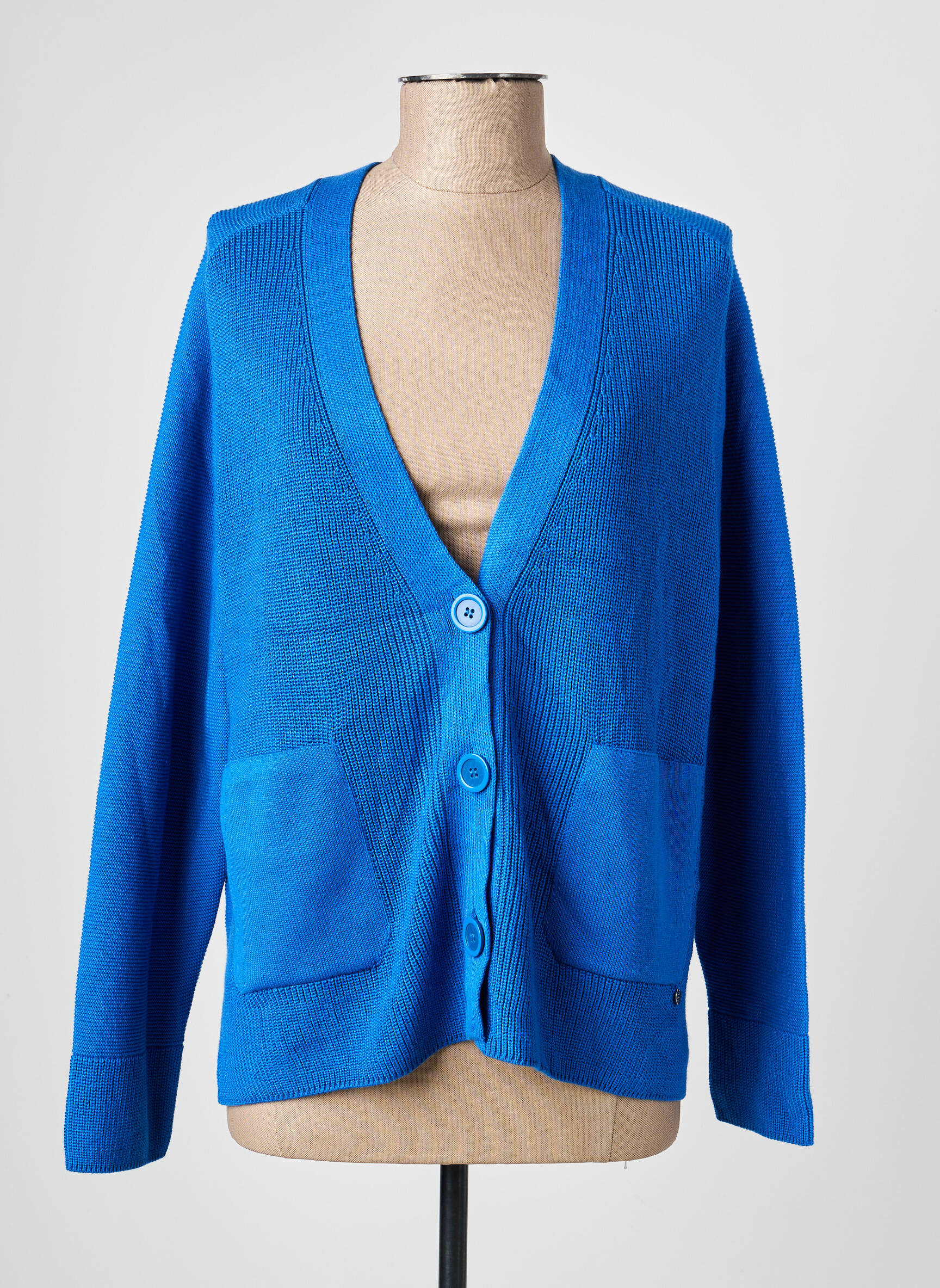 Gilet manches longues stretch bleu RABE femme