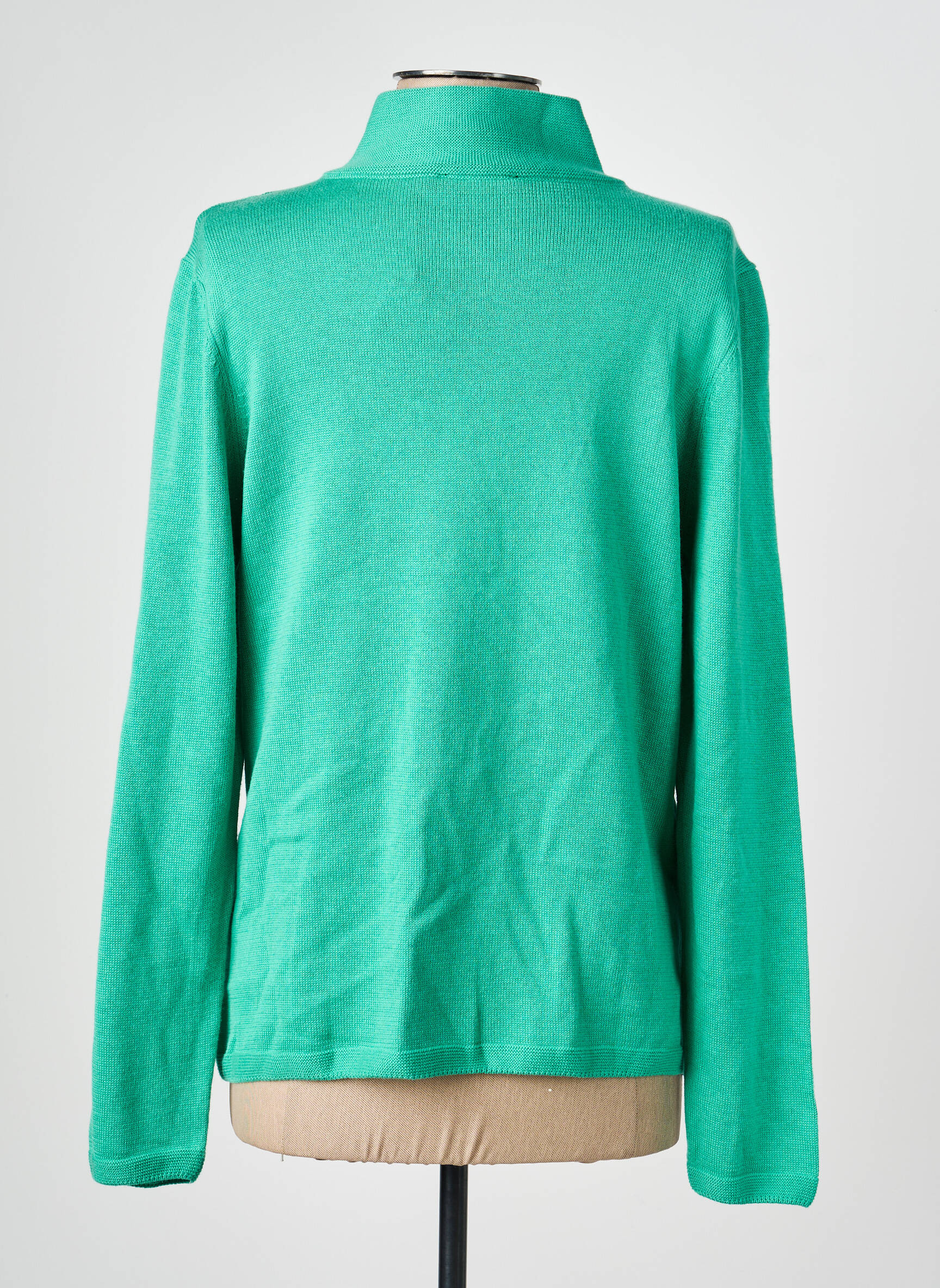 Pull coupe cintrée manches longues vert OLSEN femme
