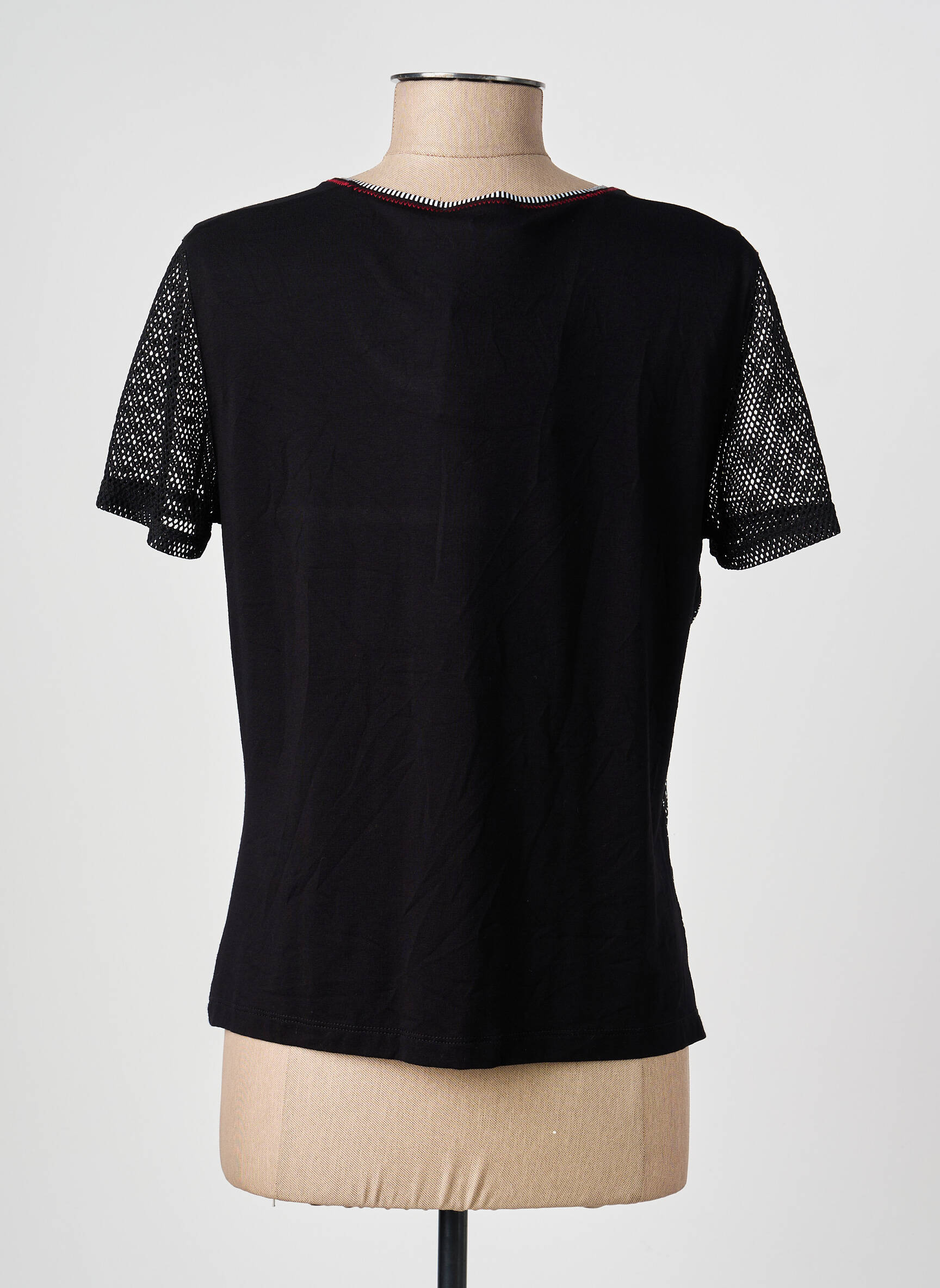 Top stretch manches courtes noir PAUPORTÉ femme