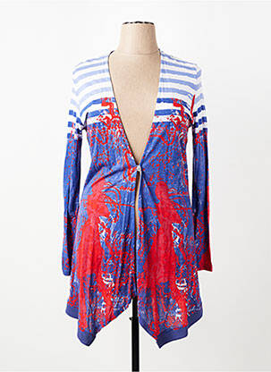 Gilet manches longues stretch bleu FILLE DES SABLES femme