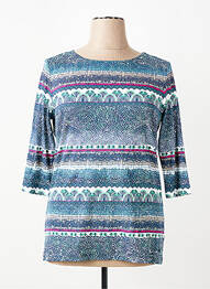T-shirt manches 3/4 manches 3/4 vert OLSEN femme