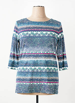 T-shirt manches 3/4 manches 3/4 vert OLSEN femme