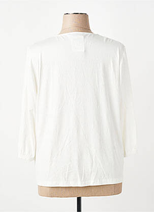 Blouse légère et transparente manches 3/4 beige FRANK WALDER femme