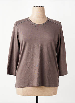 T-shirt manches 3/4 manches 3/4 marron RABE femme
