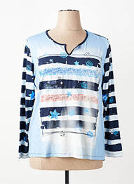 T-shirt manches longues manches longues bleu THOMAS RABE femme