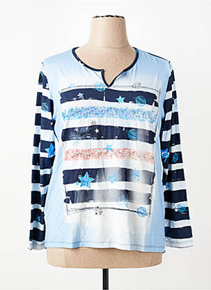 T-shirt manches longues manches longues bleu THOMAS RABE femme