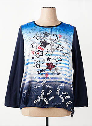 T-shirt manches longues manches longues bleu THOMAS RABE femme