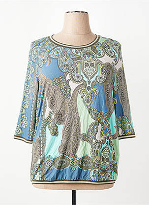 T-shirt manches 3/4 manches 3/4 vert OLSEN femme