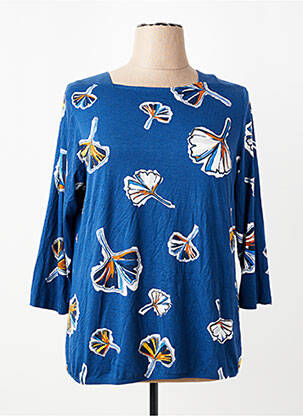 T-shirt manches 3/4 manches 3/4 bleu RABE femme