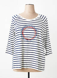 T-shirt manches 3/4 manches 3/4 bleu OLSEN femme