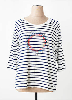 T-shirt manches 3/4 manches 3/4 bleu OLSEN femme