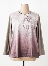Top imprimé fantaisie manches longues marron RABE femme