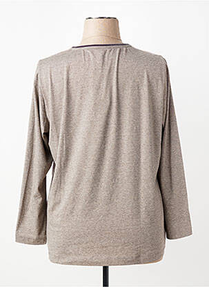 Top imprimé fantaisie manches longues marron RABE femme