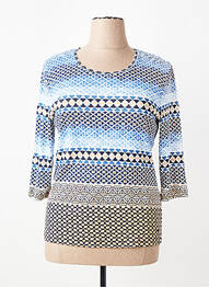 T-shirt manches 3/4 manches 3/4 bleu OLSEN femme