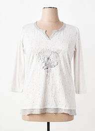 T-shirt manches 3/4 manches 3/4 gris THOMAS RABE femme