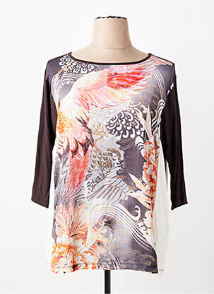 T-shirt manches 3/4 manches 3/4 noir OLSEN femme