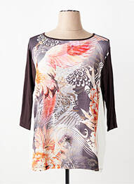 T-shirt manches 3/4 manches 3/4 noir OLSEN femme