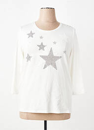 T-shirt manches 3/4 manches 3/4 beige THOMAS RABE femme