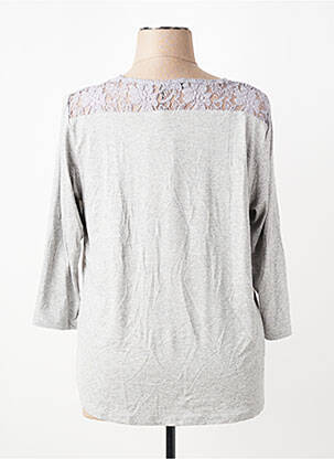 Top imprimé fantaisie manches 3/4 gris THOMAS RABE femme