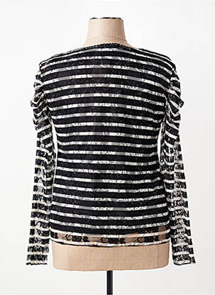 Top coupe cintrée manches longues noir KATMAI femme