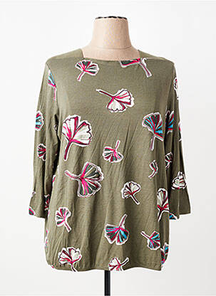 T-shirt manches 3/4 manches 3/4 vert RABE femme