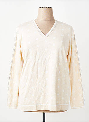 Pull coupe cintrée manches longues beige OLSEN femme