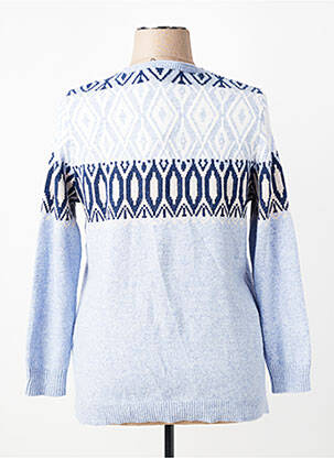 Pull tissage chiné manches longues bleu OLSEN femme
