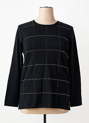 Pull coupe cintrée manches longues noir RABE femme