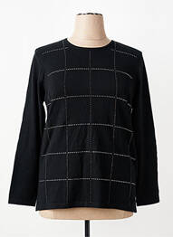 Pull coupe cintrée manches longues noir RABE femme