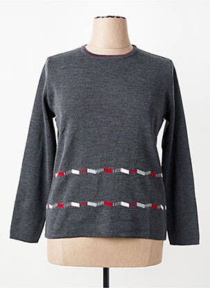 Pull coupe cintrée manches longues gris TELMAIL femme