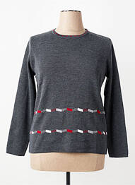 Pull tissage chiné manches longues gris TELMAIL femme